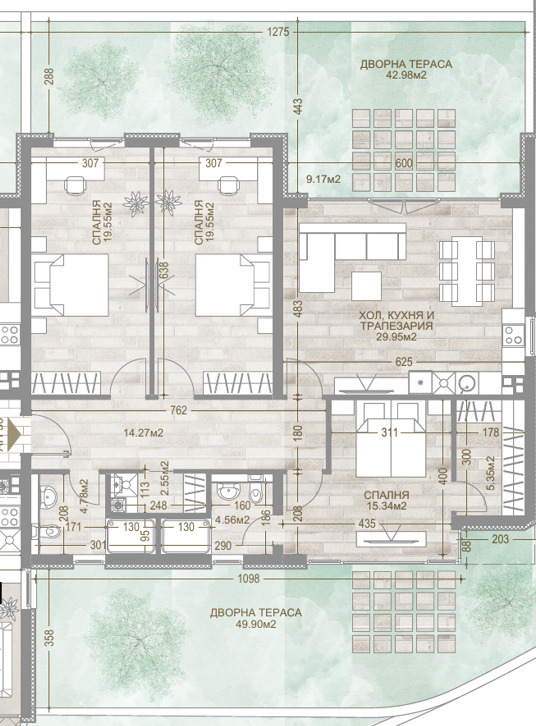 Продава 4-СТАЕН, гр. София, Манастирски ливади, снимка 13 - Апартаменти - 52724619