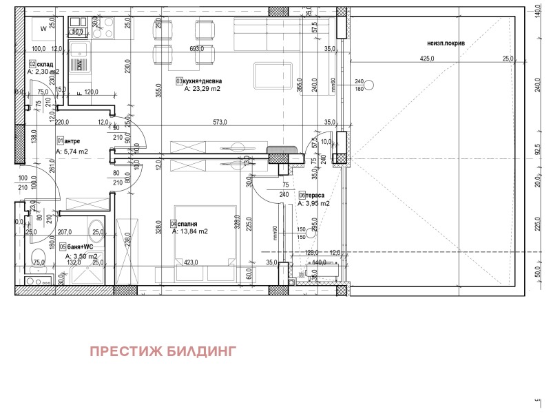 На продаж  1 спальня София , Дървеница , 73 кв.м | 32035353 - зображення [2]