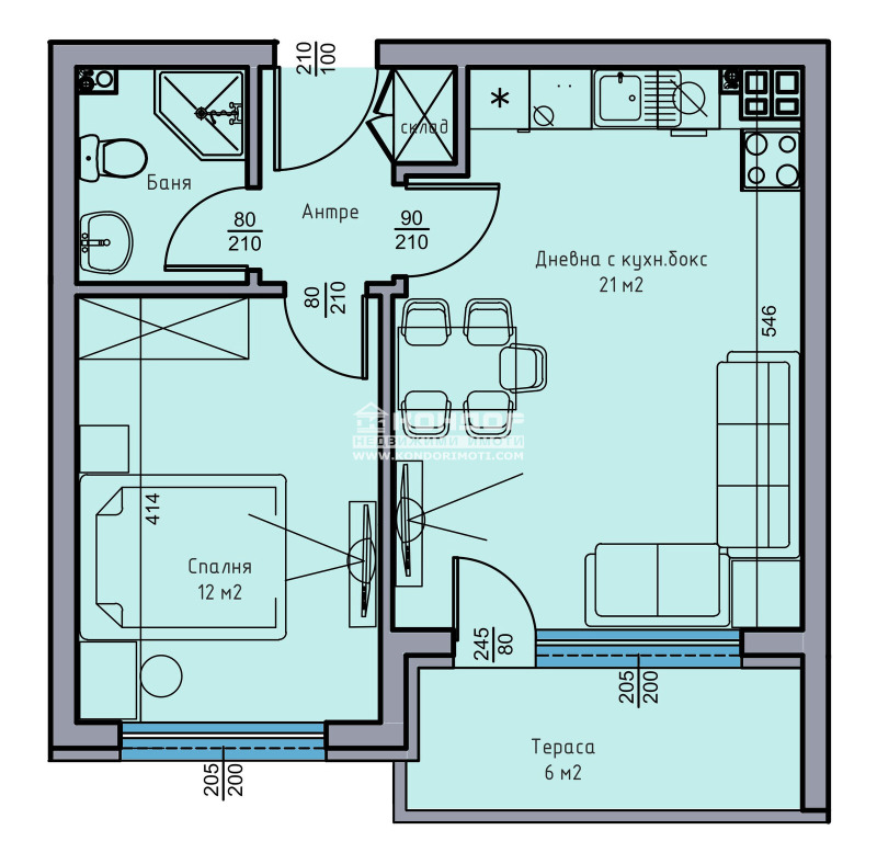 À vendre  1 chambre Plovdiv , Ostromila , 60 m² | 75956998 - image [2]