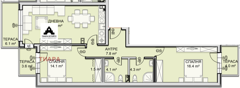 Na sprzedaż  2 sypialnie Sofia , Malinowa dolina , 116 mkw | 59336922 - obraz [12]