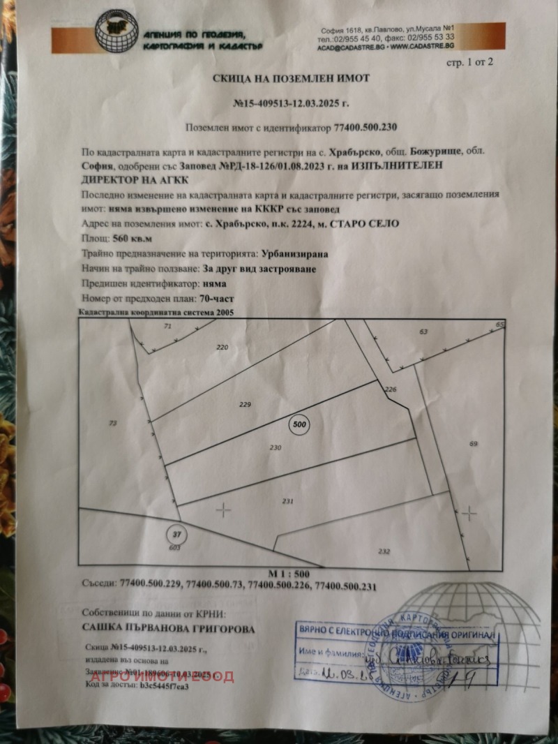 Myytävänä  Juoni Sofian alue , Hrabarsko , 560 neliömetriä | 87192928 - kuva [3]
