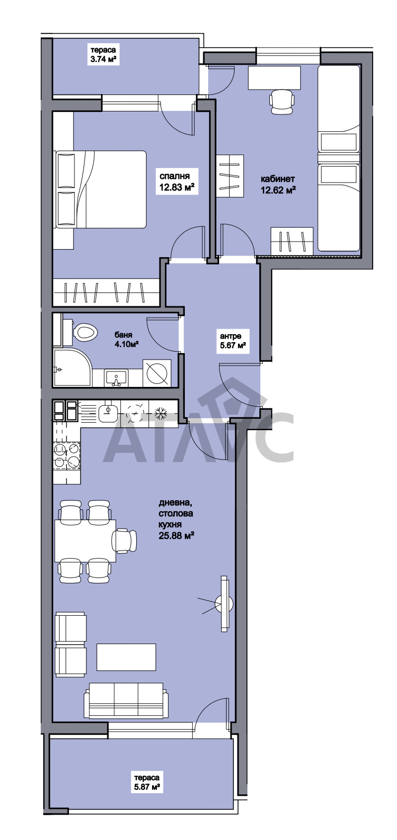 Продава 3-СТАЕН, гр. Пловдив, Прослав, снимка 2 - Апартаменти - 52804775