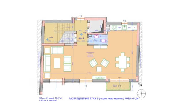 Продава МЕЗОНЕТ, гр. София, Триъгълника, снимка 6 - Aпартаменти - 46750356