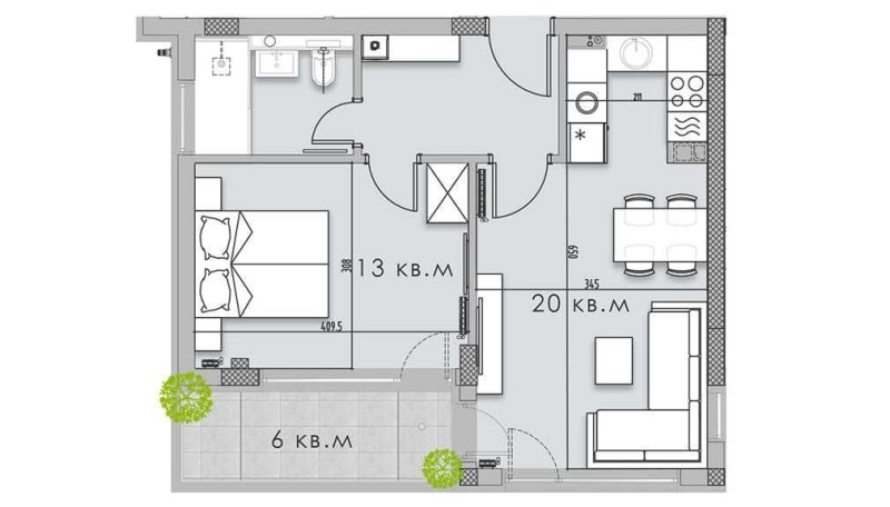 De vânzare  1 dormitor Sofia , Vrâbnița 2 , 54 mp | 23526011