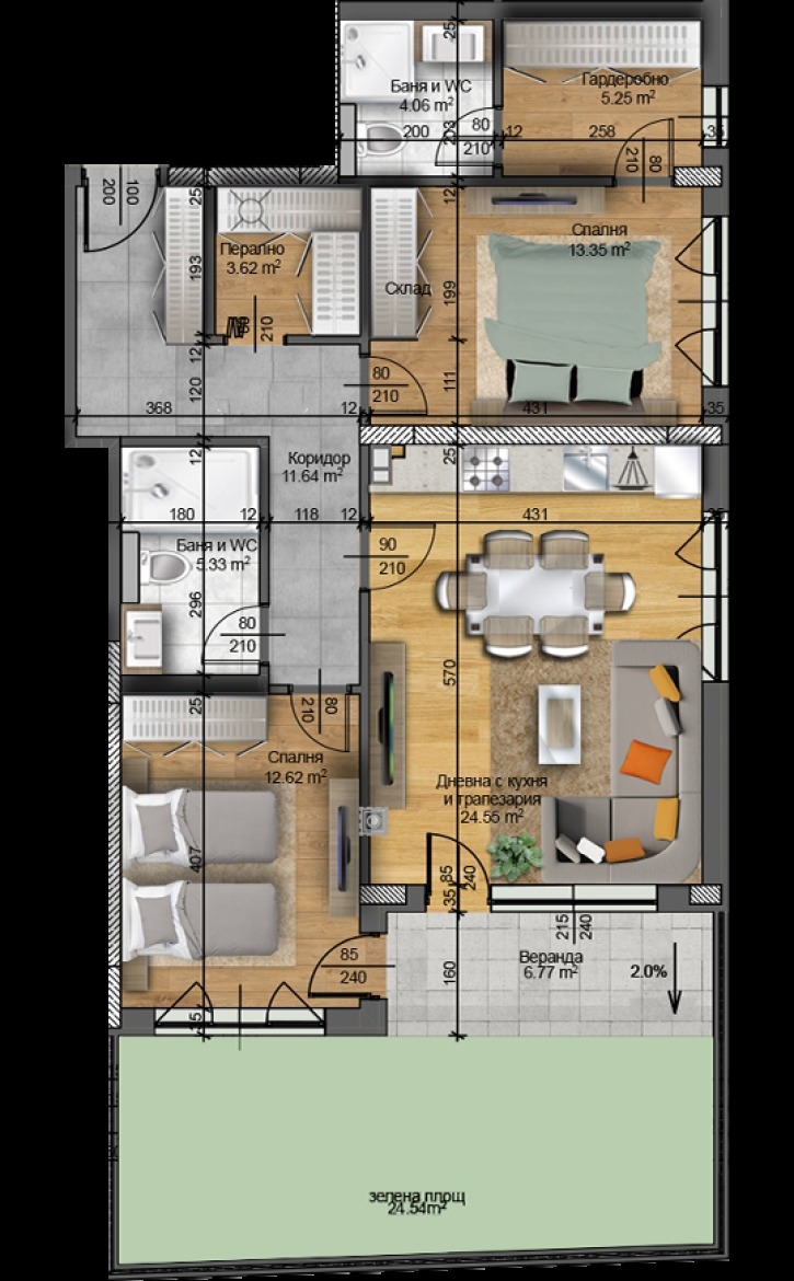 Продава 3-СТАЕН, гр. Пловдив, Христо Смирненски, снимка 2 - Апартаменти - 56267384