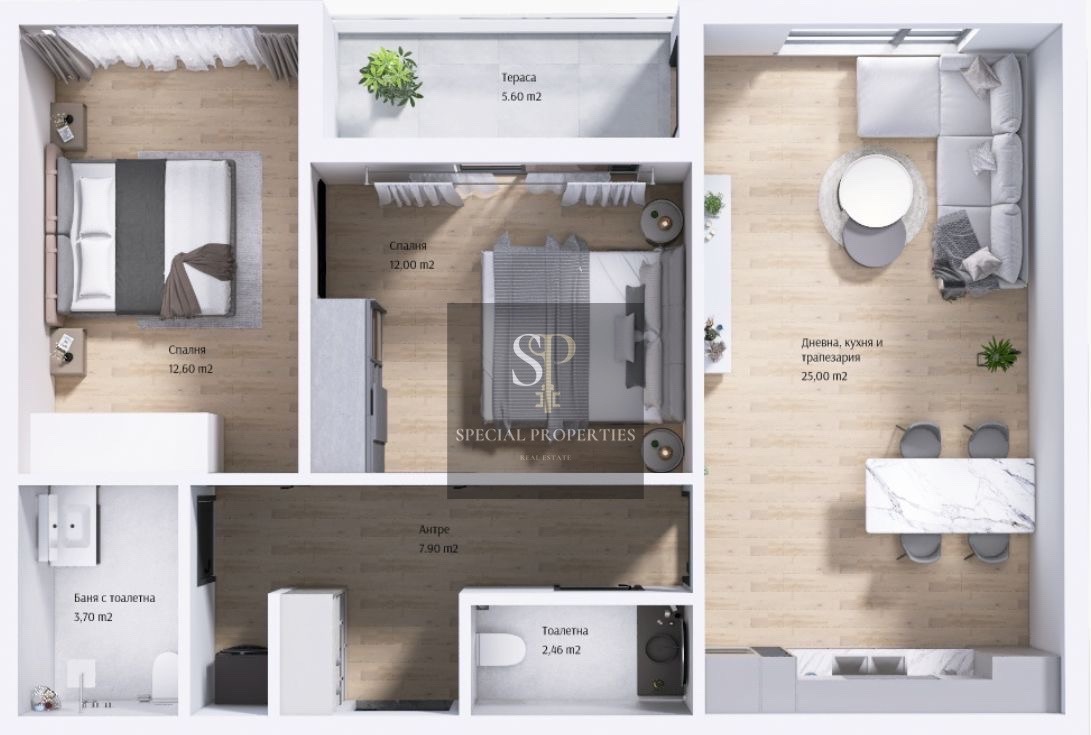 Продава 3-СТАЕН, гр. Пловдив, Тракия, снимка 2 - Апартаменти - 54052838