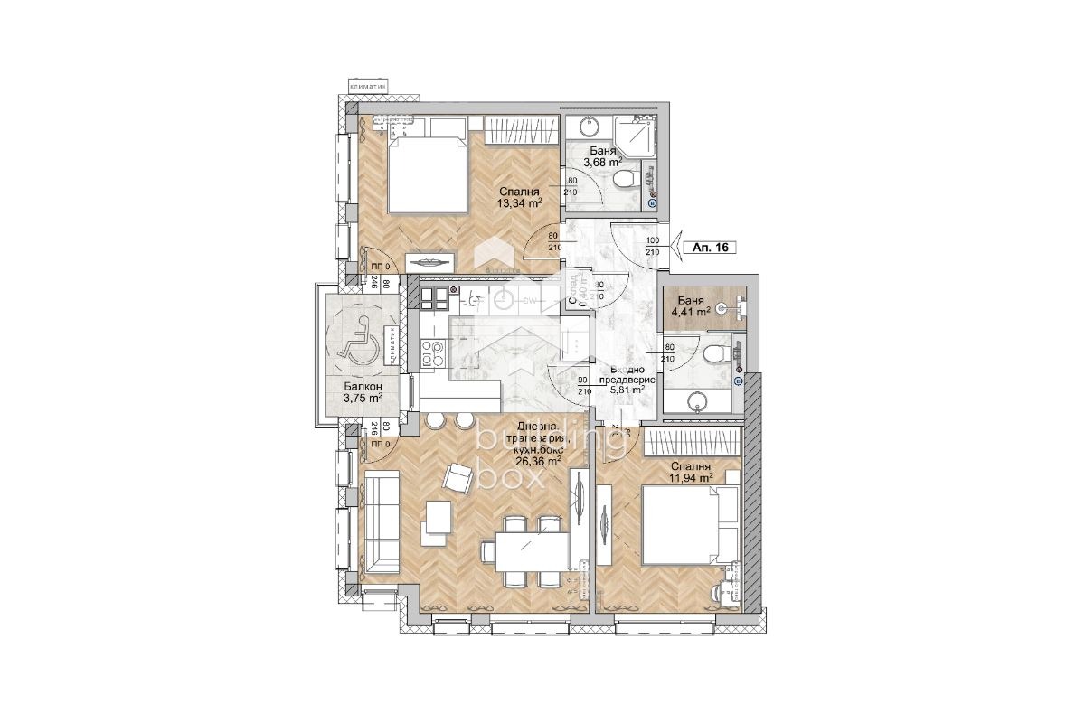 Продава 3-СТАЕН, гр. София, Люлин 8, снимка 2 - Апартаменти - 54107519