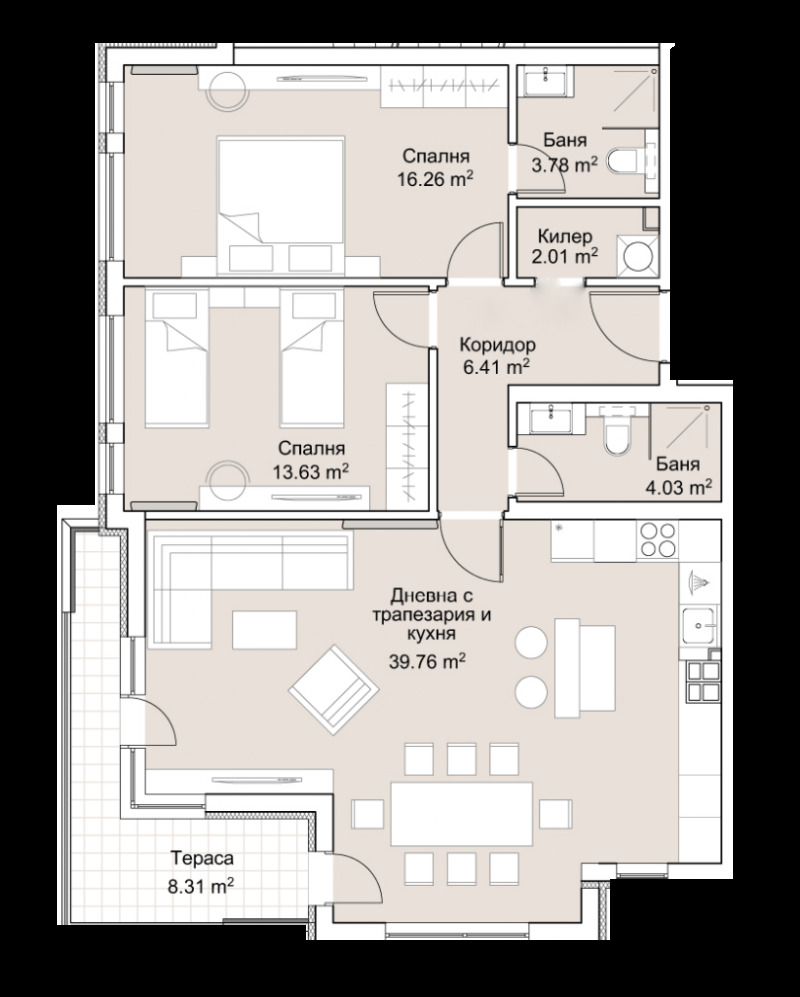 En venta  2 dormitorios Sofia , Lozenets , 132 metros cuadrados | 36635759 - imagen [12]