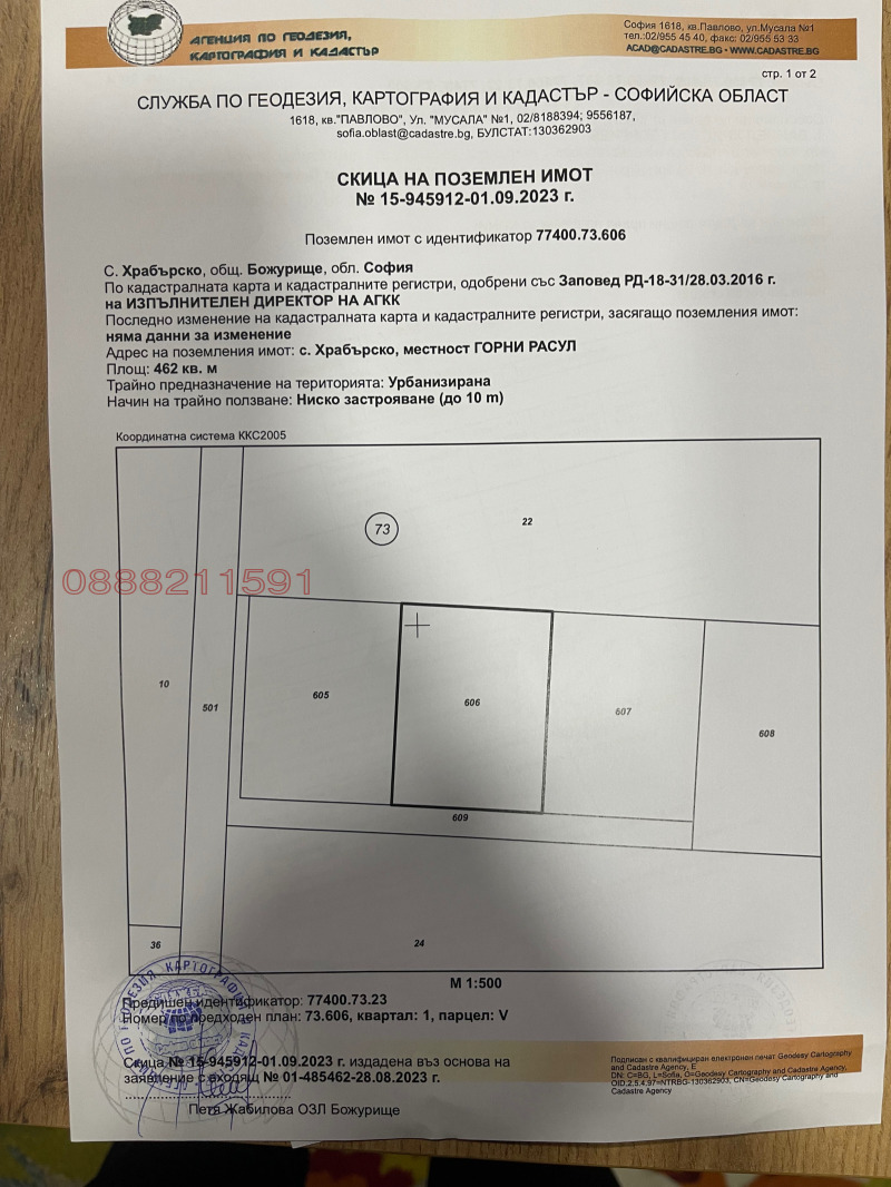 Продава  Парцел област София , с. Храбърско , 462 кв.м | 61521741 - изображение [8]
