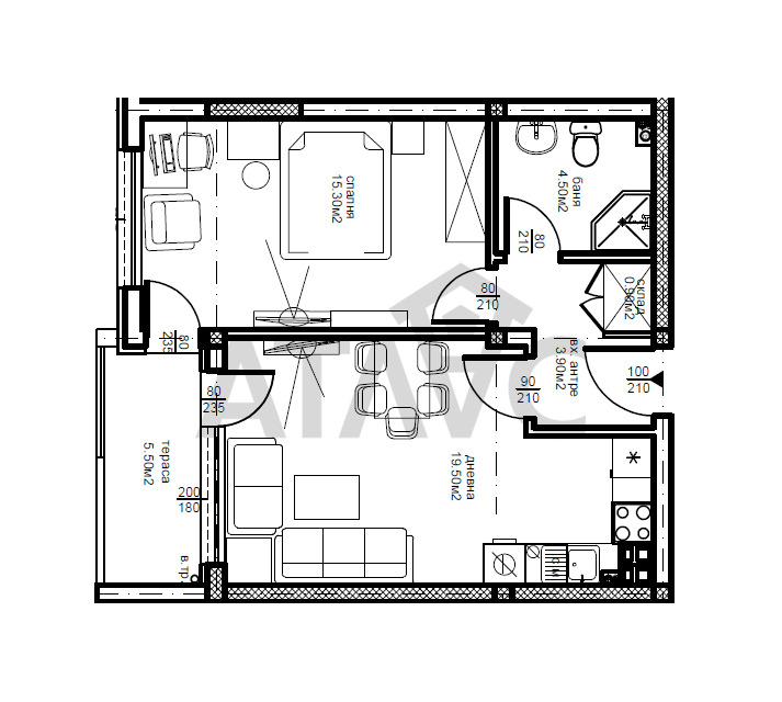 Satılık  1 yatak odası Plovdiv , Yujen , 65 metrekare | 56382624 - görüntü [11]