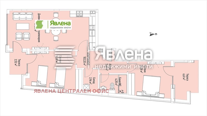 Продава 3-СТАЕН, гр. София, Лозенец, снимка 3 - Aпартаменти - 48396554