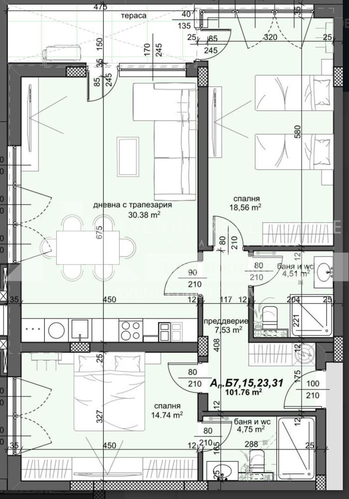 De vânzare  2 dormitoare Plovdiv , Traciia , 127 mp | 80892824 - imagine [4]