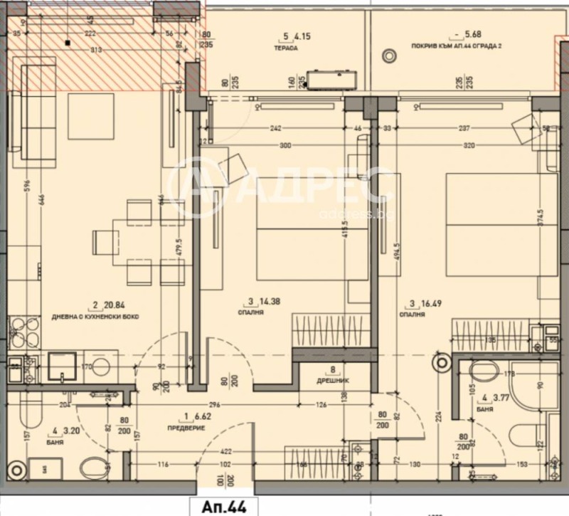 Продава 3-СТАЕН в град София, Малинова долина - 95 кв.м / 216 460 € » 423 358.96 лв., АДРЕС НЕДВИЖИМИ ИМОТИ