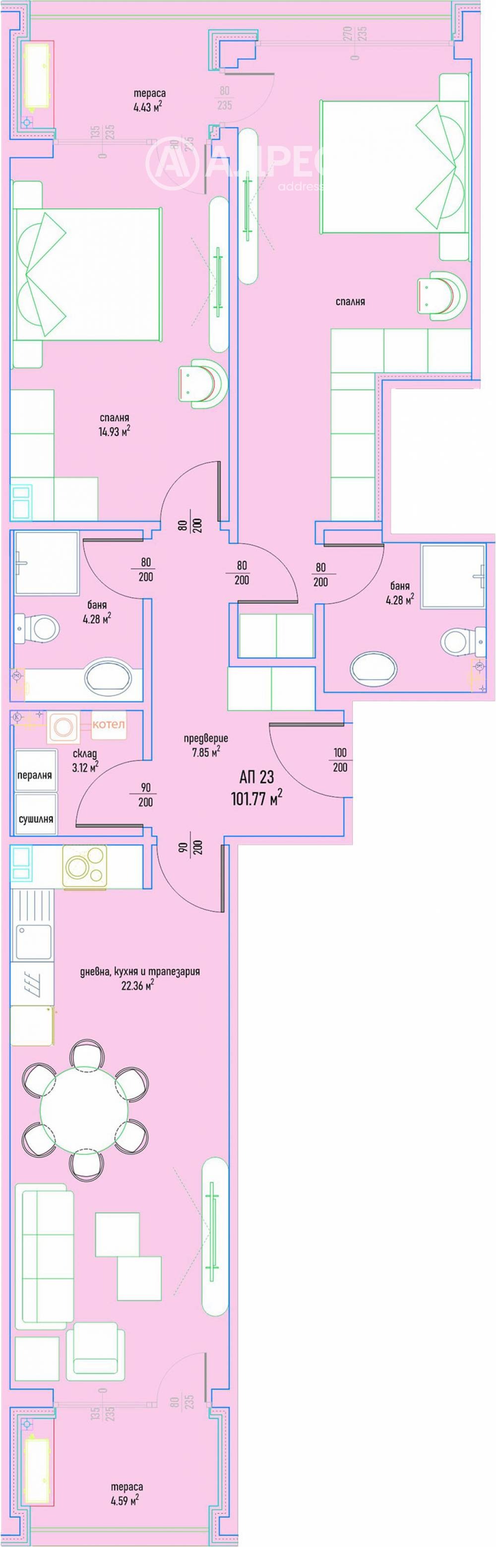 Продава 3-СТАЕН, гр. София, Малинова долина, снимка 4 - Апартаменти - 55257368