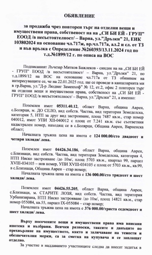 Продаја  Плот регион Варна , Близнаци , 5703 м2 | 76253950 - слика [3]