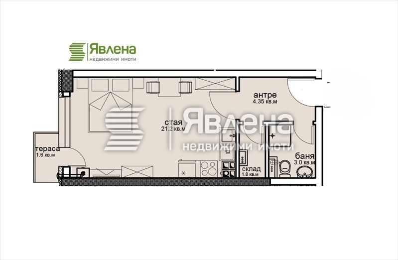 De vânzare  Studio Sofia , Vitoșa , 47 mp | 98925258 - imagine [2]