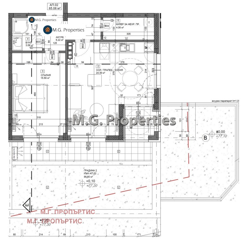 Till salu  1 sovrum Varna , k.k. Sv.Sv. Konstantin i Elena , 76 kvm | 77001483 - bild [4]