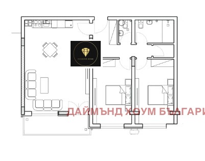 Продава 3-СТАЕН, гр. Пловдив, Младежки Хълм, снимка 2 - Aпартаменти - 47771304