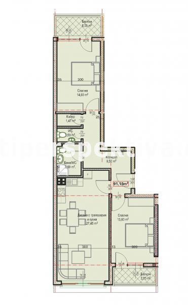 Na sprzedaż  2 sypialnie Plowdiw , Christo Smirnenski , 108 mkw | 80960784 - obraz [4]