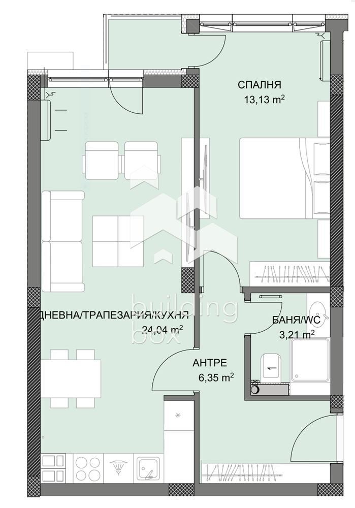 Te koop  1 slaapkamer Plovdiv , Christo Smirnenski , 68 m² | 45244848 - afbeelding [4]