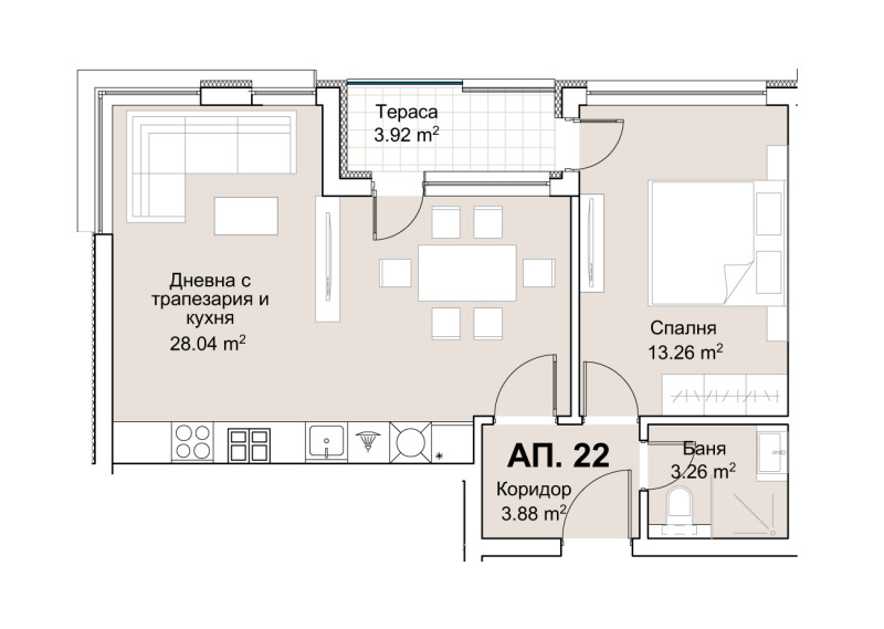 Продава 2-СТАЕН, гр. София, Лозенец, снимка 3 - Aпартаменти - 41059480