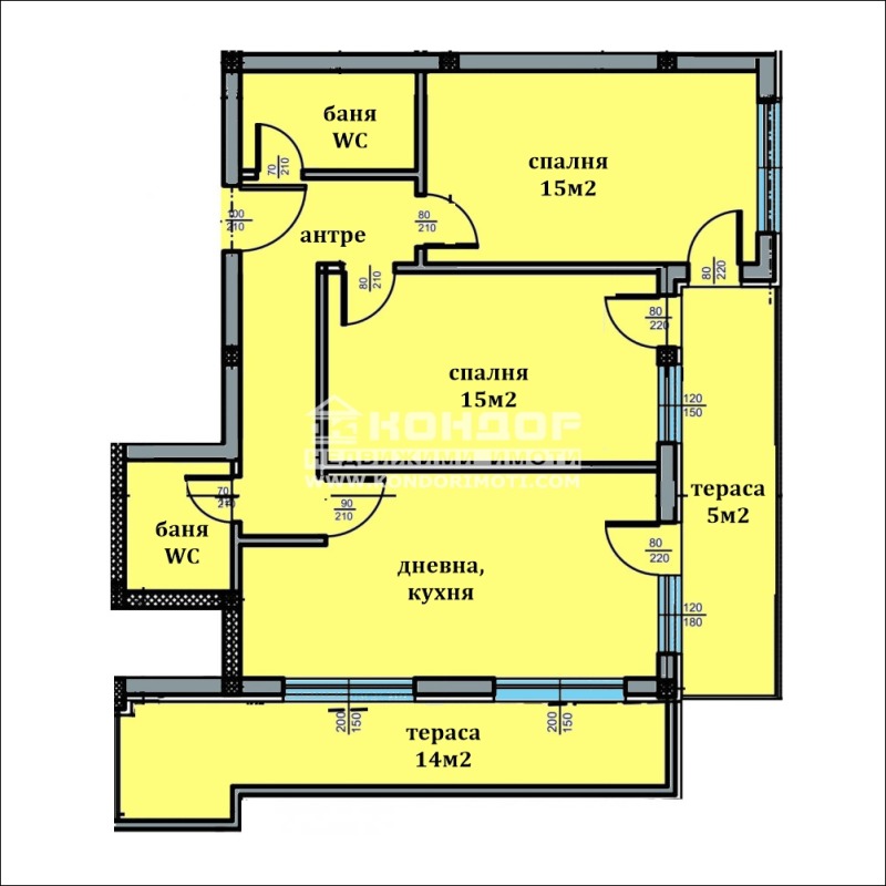 Продаја  2 спаваће собе Пловдив , Тракија , 121 м2 | 60228048 - слика [3]