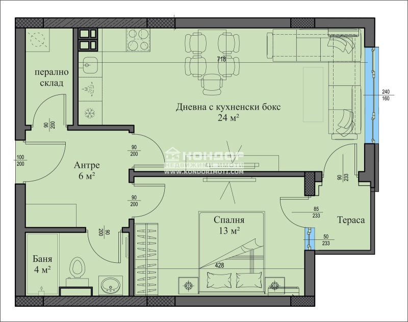 For Sale  1 bedroom Plovdiv , Hristo Smirnenski , 71 sq.m | 11904499 - image [5]