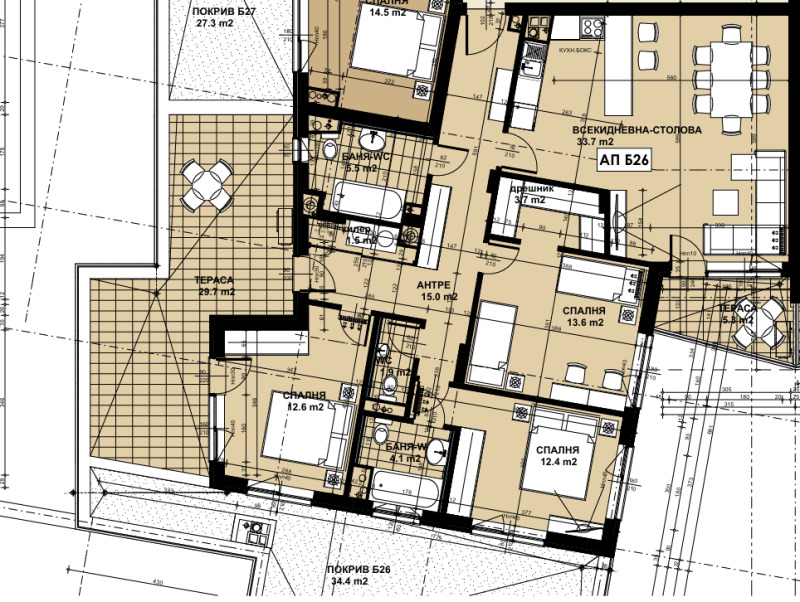 Продава 4-СТАЕН, гр. София, Кръстова вада, снимка 4 - Апартаменти - 42326267