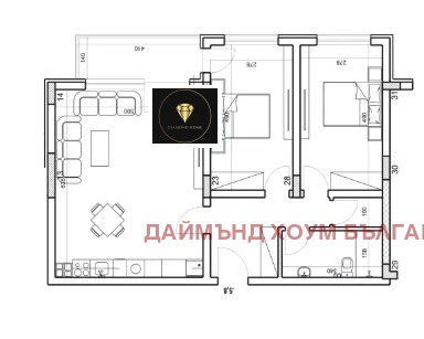 На продаж  2 спальні Пловдив , Младежки Хълм , 105 кв.м | 10986835 - зображення [2]