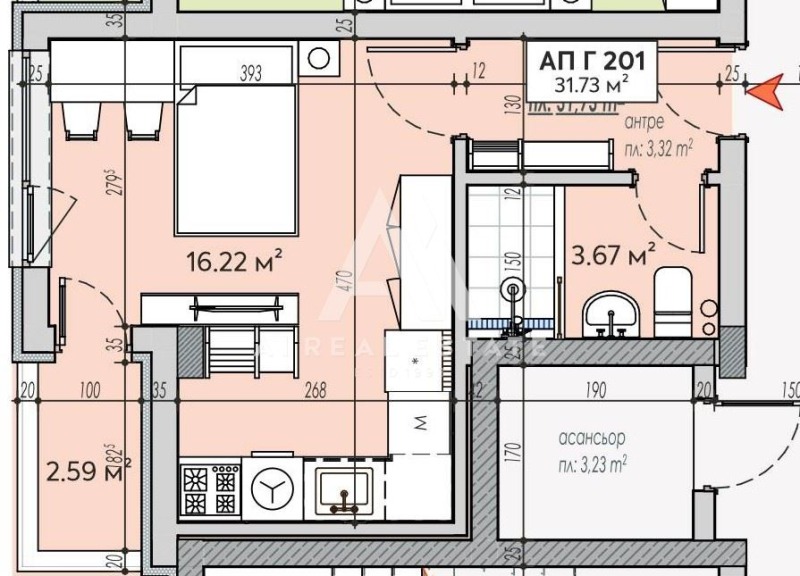 Zu verkaufen  Studio Plewen , Schirok zentar , 36 qm | 52091800 - Bild [15]