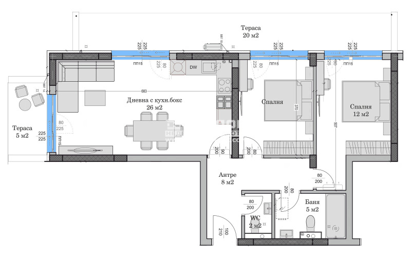 In vendita  2 camere da letto Plovdiv , Hristo Smirnenski , 116 mq | 80544644 - Immagine [3]