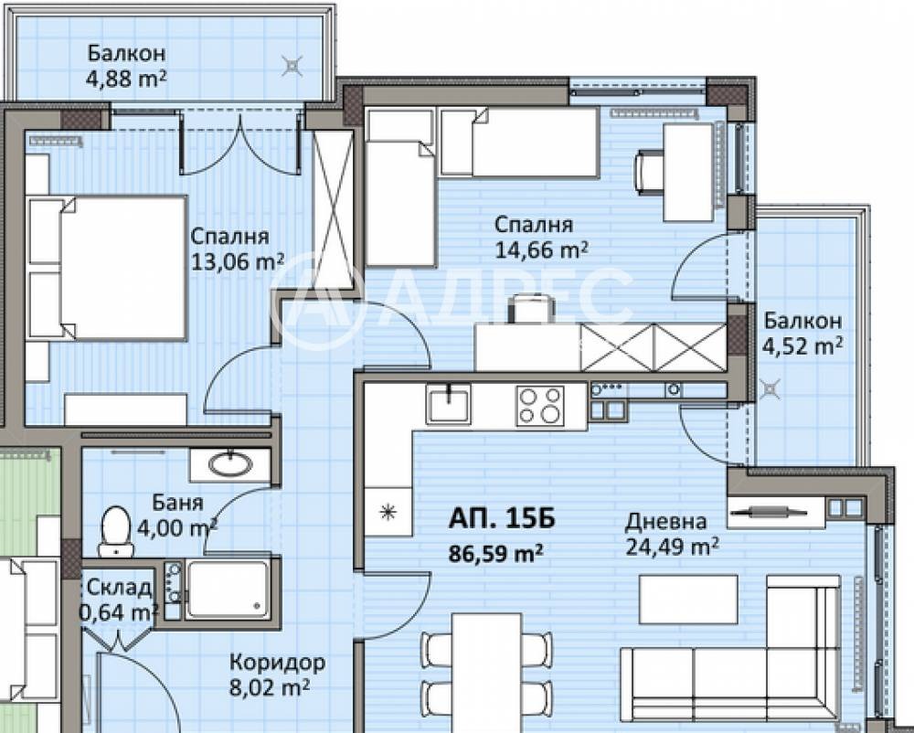 Продава 3-СТАЕН, гр. София, Надежда 2, снимка 4 - Апартаменти - 56223673