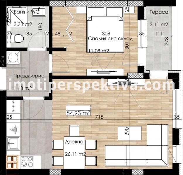 Продава 2-СТАЕН, гр. Пловдив, Кючук Париж, снимка 3 - Апартаменти - 55129358