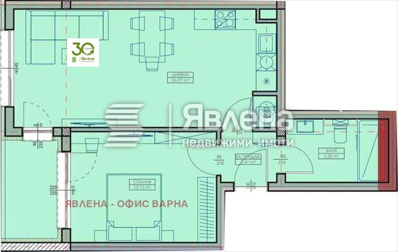 Продава 2-СТАЕН, гр. Варна, Кайсиева градина, снимка 2 - Апартаменти - 54840842