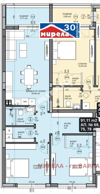 Na prodej  2 ložnice Varna , m-t Zelenika , 104 m2 | 98640723 - obraz [2]