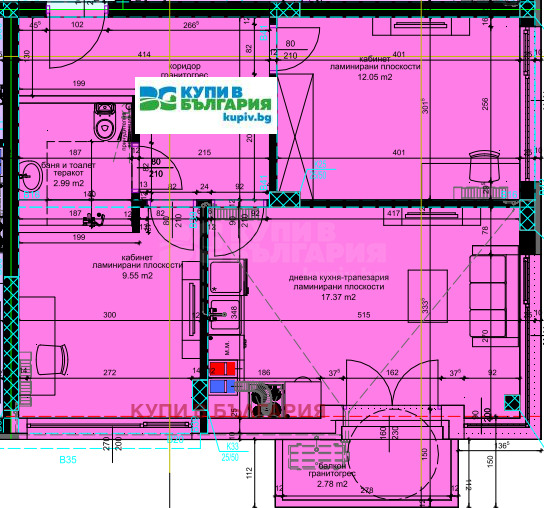 Продаја  2 спаваће собе Варна , Аспарухово , 74 м2 | 21917830 - слика [2]