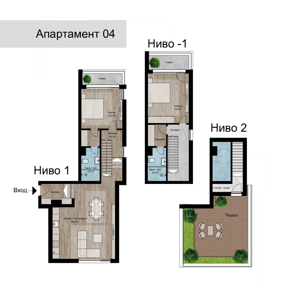 Продава 4-СТАЕН, гр. София, м-т Гърдова глава, снимка 15 - Апартаменти - 55469342