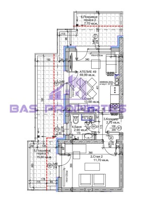 АТЕЛИЕ, ТАВАН, 80 m2