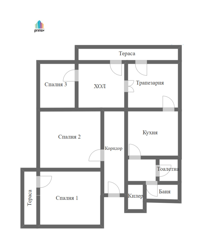 Myytävänä  3+ makuuhuone Veliko Tarnovo , Tsentar , 127 neliömetriä | 56852264