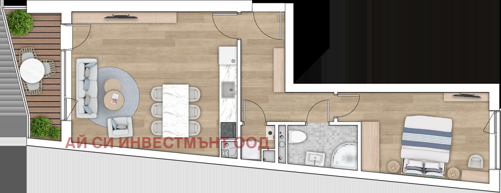 Продава 2-СТАЕН, гр. София, Кръстова вада, снимка 2 - Апартаменти - 53083654
