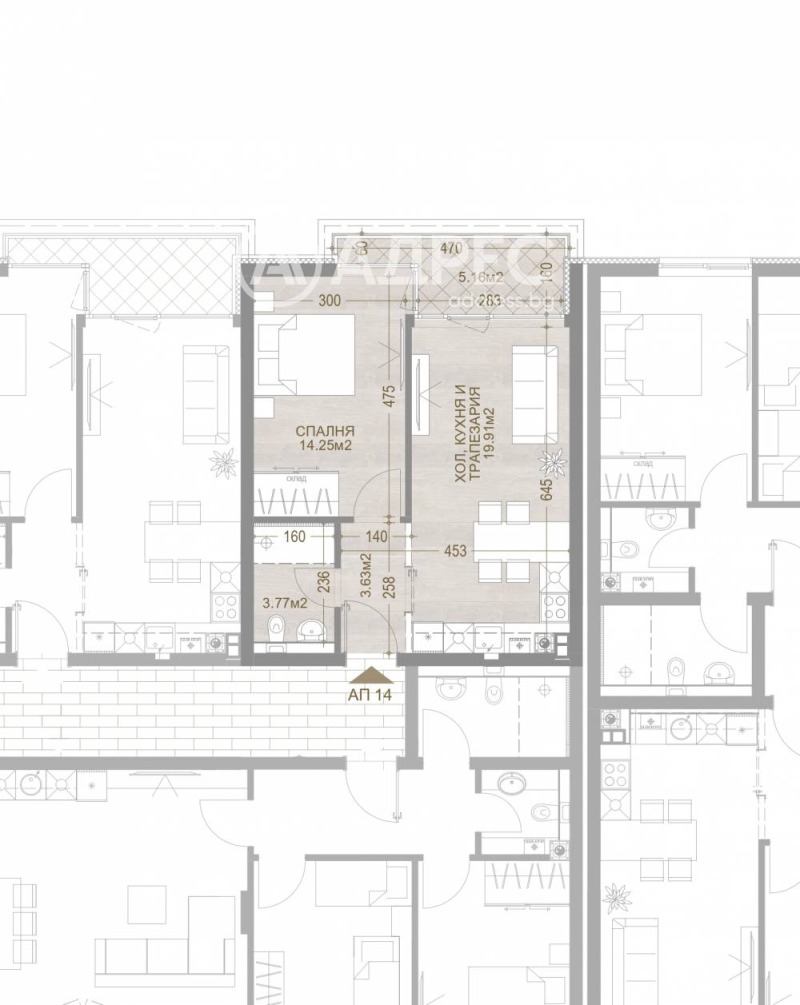 Til salg  1 soveværelse Sofia , Manastirski livadi , 65 kvm | 58447292 - billede [2]