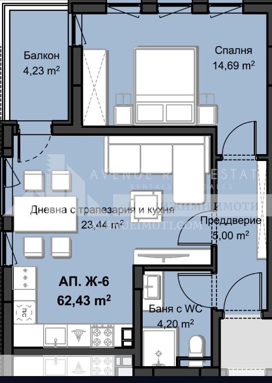 Til salg  1 soveværelse Plovdiv , Hristo Smirnenski , 80 kvm | 31082724 - billede [2]