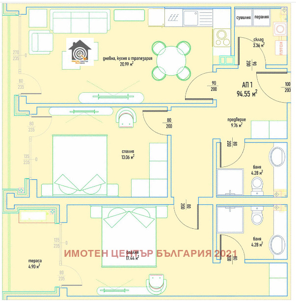 Продава 3-СТАЕН, гр. София, Малинова долина, снимка 7 - Aпартаменти - 47363613