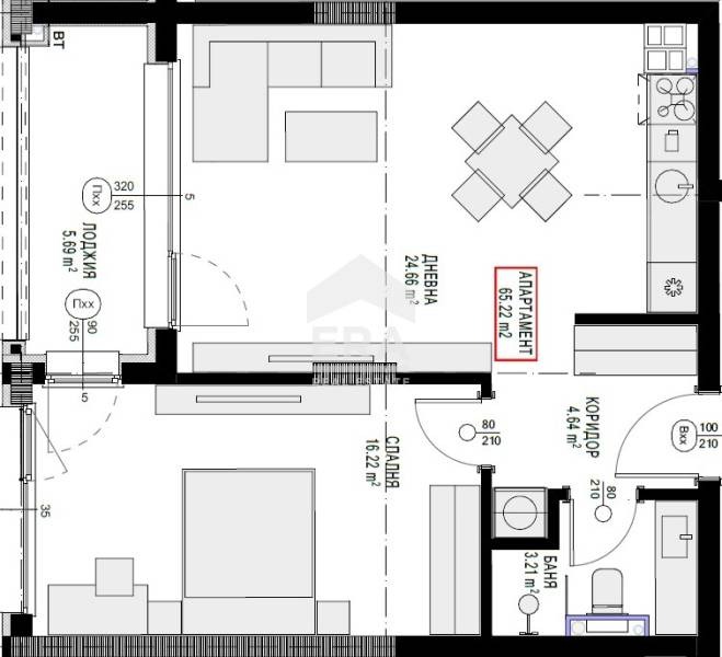 In vendita  1 camera da letto Sofia , Liulin 7 , 75 mq | 72562048 - Immagine [4]