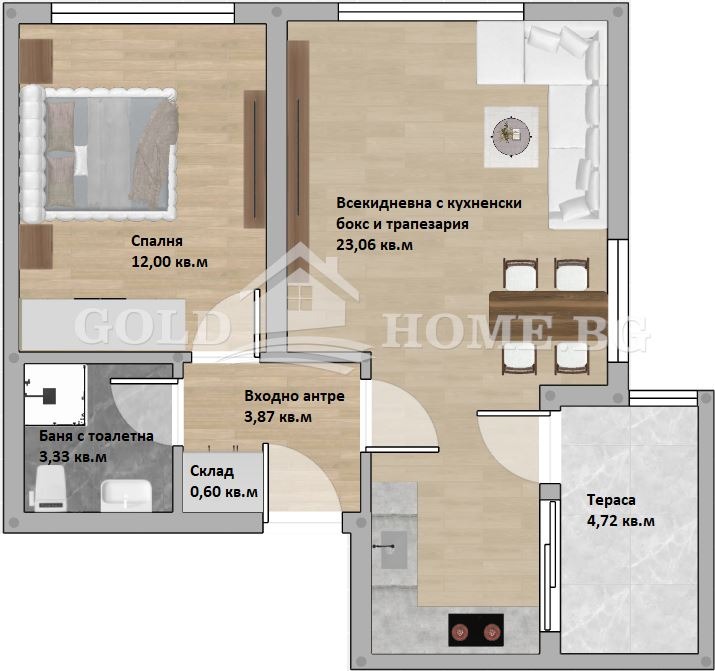 Продава 2-СТАЕН, гр. Пловдив, Христо Смирненски, снимка 2 - Апартаменти - 55835427