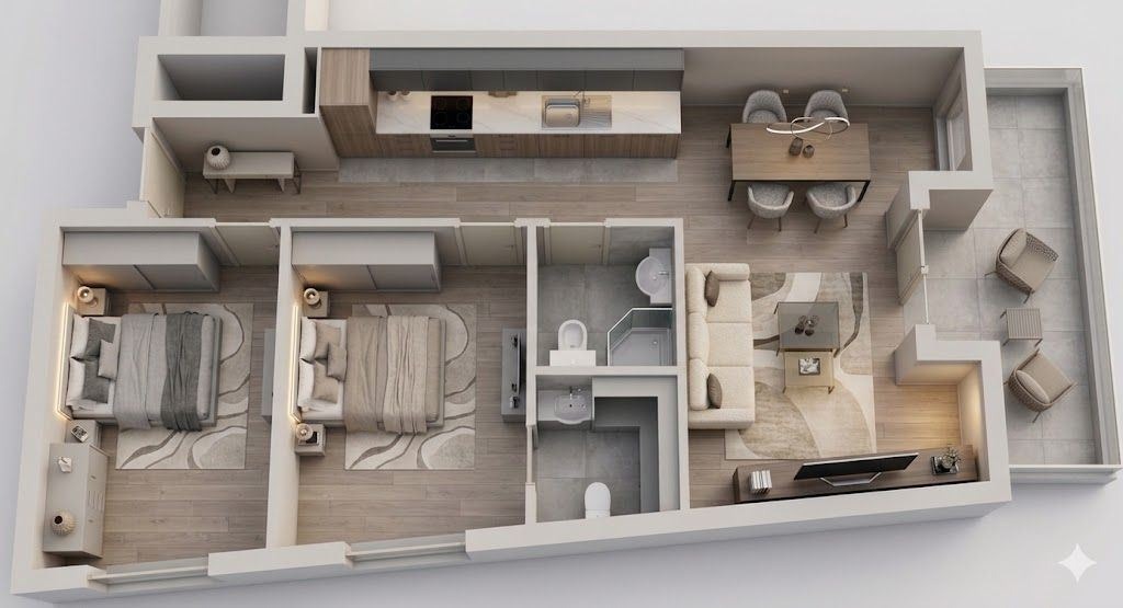 Продава 3-СТАЕН, гр. София, Хаджи Димитър, снимка 4 - Апартаменти - 54277041