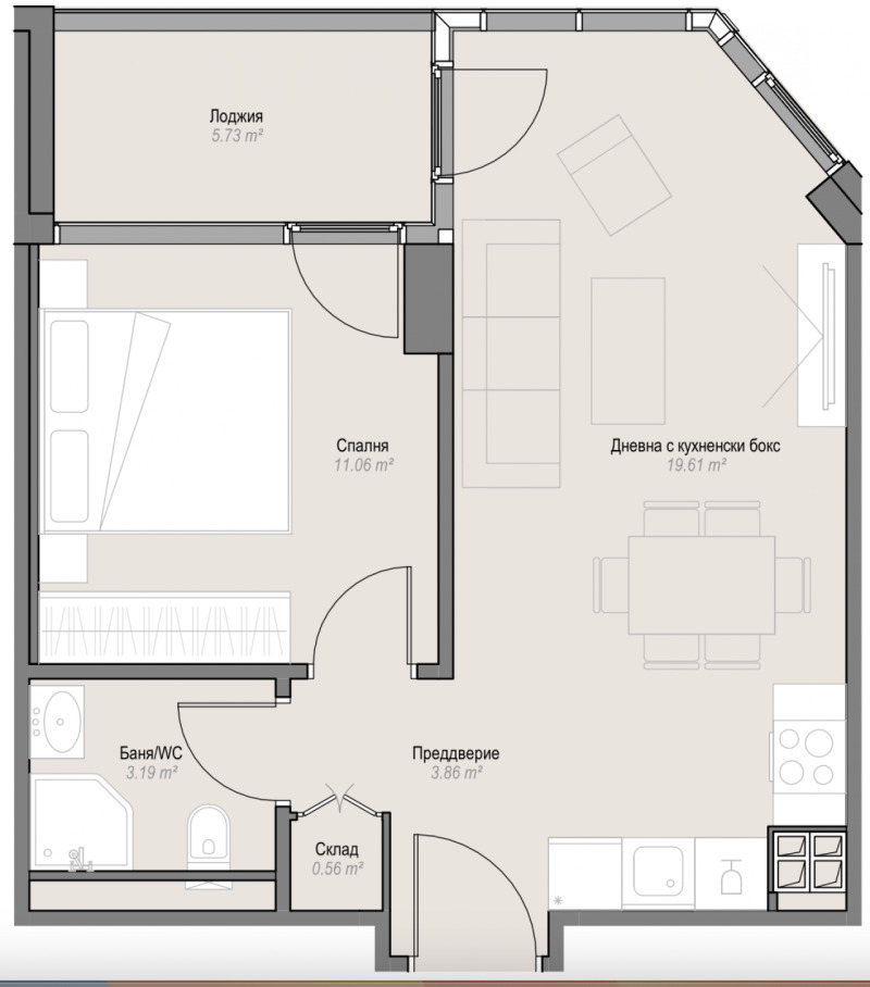 Продаја  1 спаваћа соба Софија , Обориште , 65 м2 | 95930799 - слика [4]