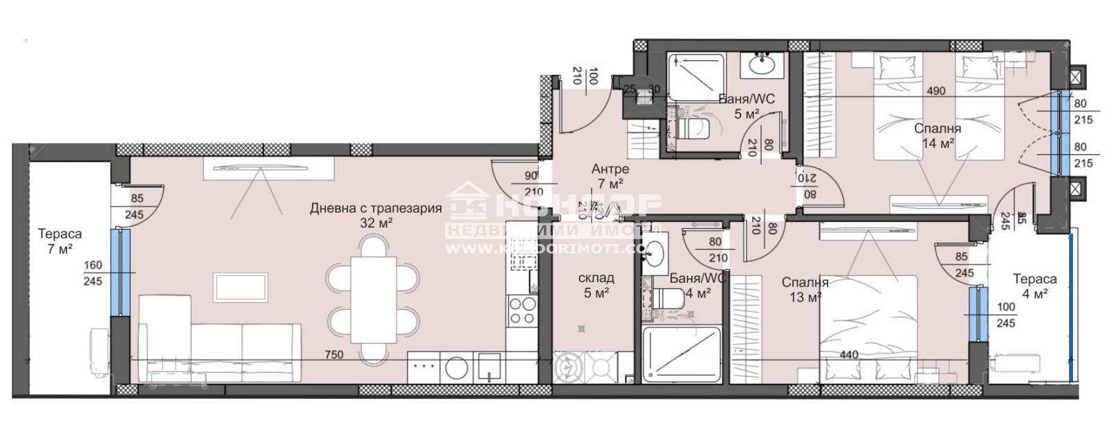 Продава 3-СТАЕН, гр. Пловдив, Тракия, снимка 4 - Апартаменти - 54301483