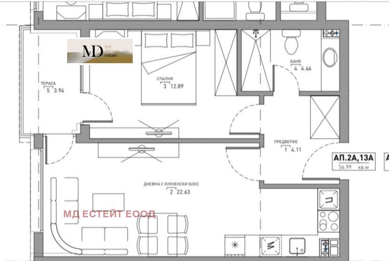 Продава 2-СТАЕН, гр. София, Малинова долина, снимка 1 - Aпартаменти - 49095621