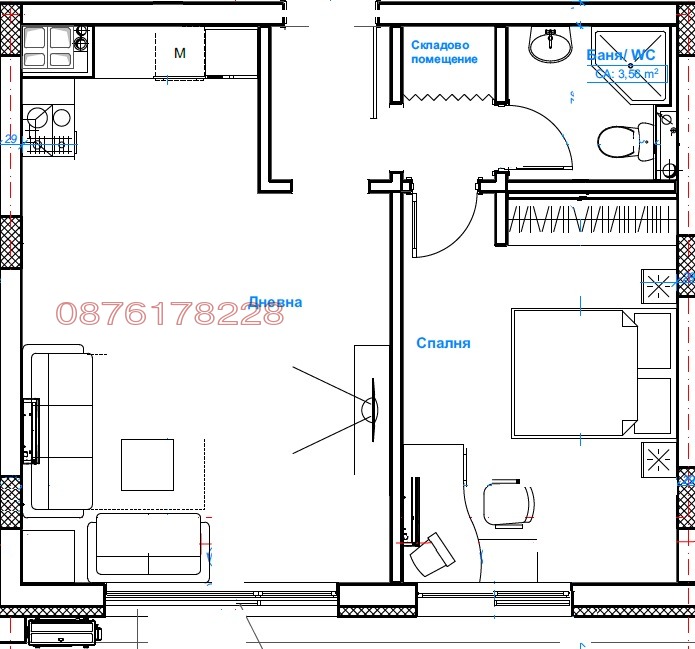 Продаја  1 спаваћа соба Софија , Центар , 63 м2 | 34771346 - слика [14]